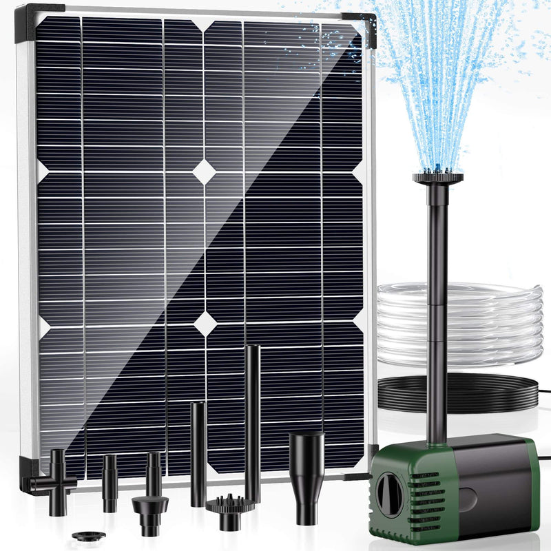 POPOSOAP 20W 280GPH Solar Fountain Pump (Green) product support, user manual, and specifications