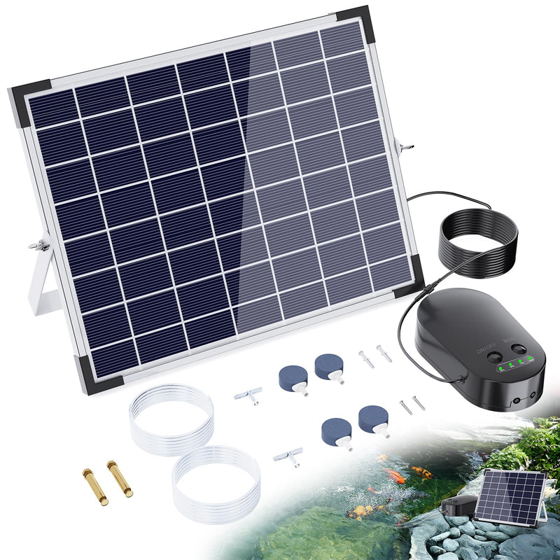 Minnows Solar Pond Aerator with Battery