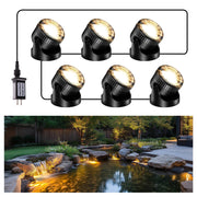 6-Head Warmwhite AC Underwater Pond Lights