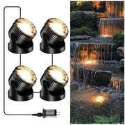 4-Head Warmwhite AC Underwater Pond Lights