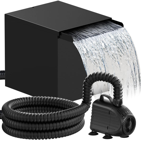 AC 80W 1200GPH 12"x13.4"x13.4" Metal Waterfall Kit