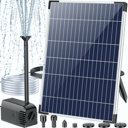 12W 160GPH Solar Water Fountain Pump - Black Pump