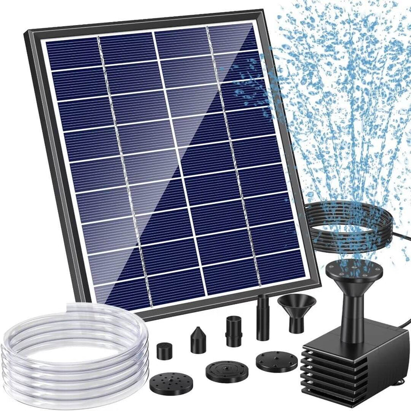 POPOSOAP 6W 80GPH Solar Birdbath Fountain Pump product support, user manual, and specifications