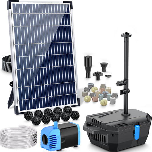P3122 12W 160GPH Solar Pond Filter & Fountain Kit