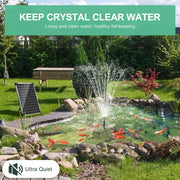 P3202 20W 280GPH Solar Pond Filter & Fountain Kit