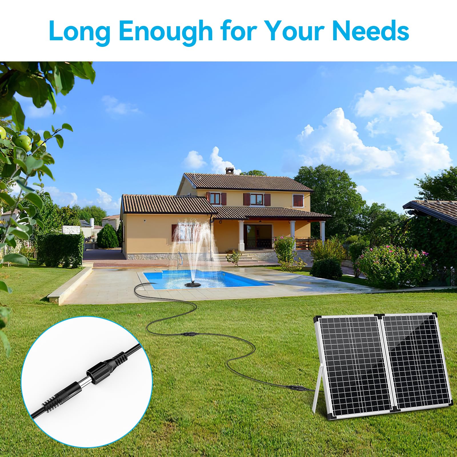 DC 5521 solar water pump extension cable