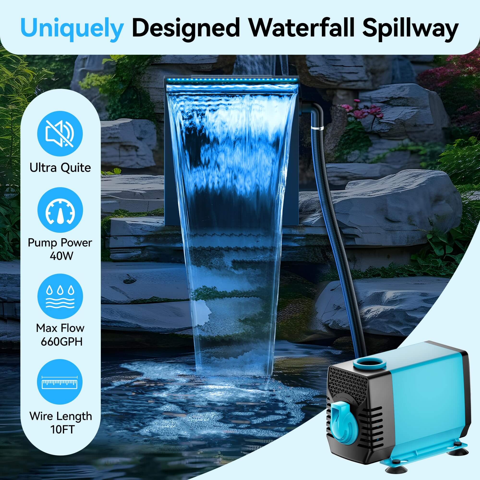 koi pond waterfall kit,pond pump waterfall kit,pond pump and waterfall kit