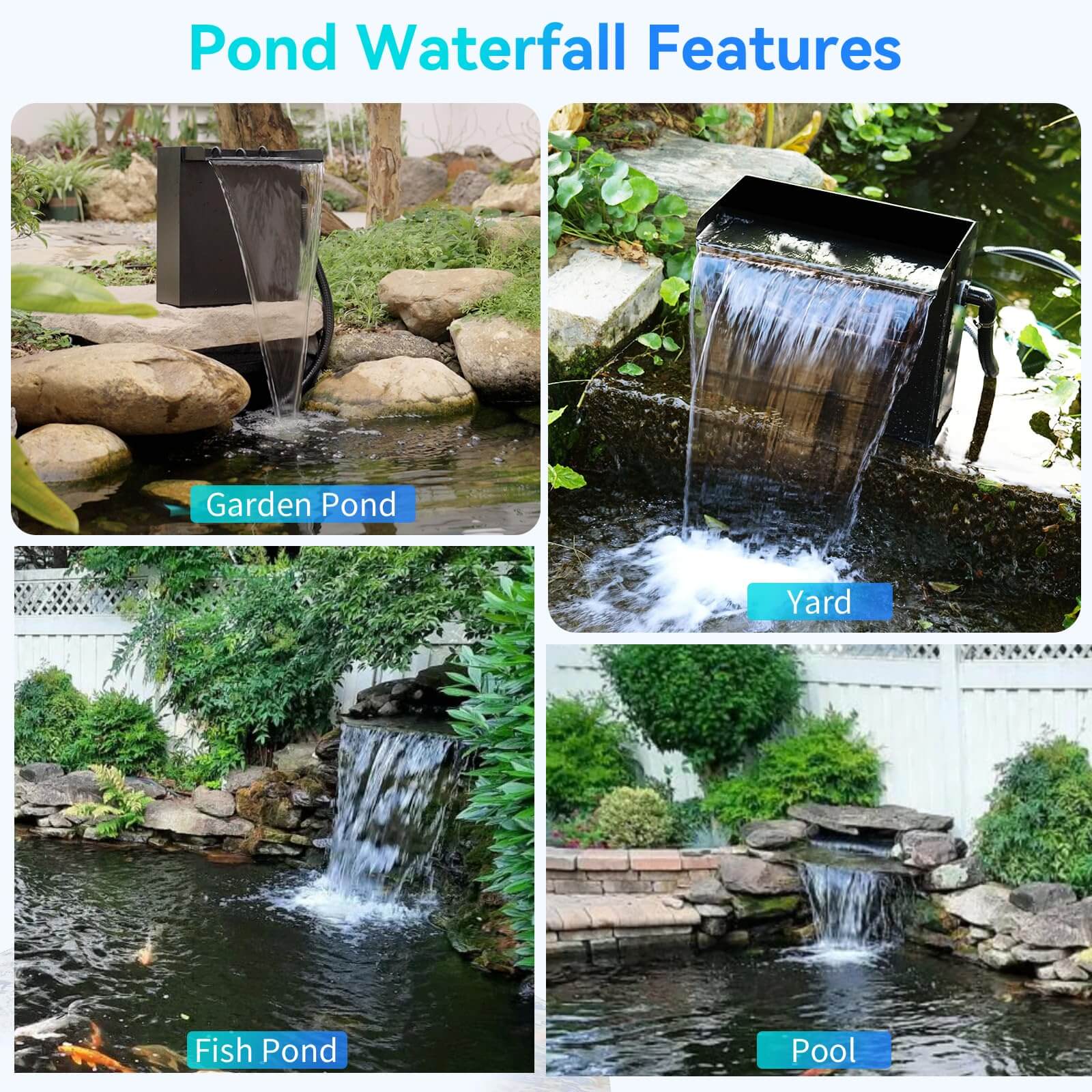 solar pond waterfall kit,solar powered waterfall,solar pond pump waterfall