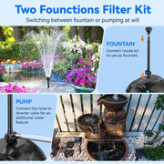 P37030 70W 680GPH Solar Pond Filter & Fountain Kit