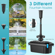 P2326D 40W 660GPH AC Pond Filter & Fountain with Light Kit