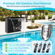 70-W-Solarmodul, 40 W, 580 GPH, 12 x 13,4 Zoll, Metall-Wasserfall-Kit