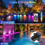 6-Head RGB AC Underwater Pond Lights