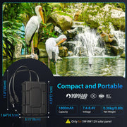 1800mAh Battery Backup for 6W/6.5W/8W Solar Fountain Pump