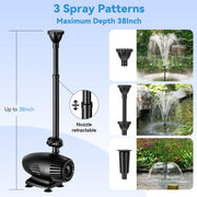 70W 680GPH Solar Water Fountain Pump