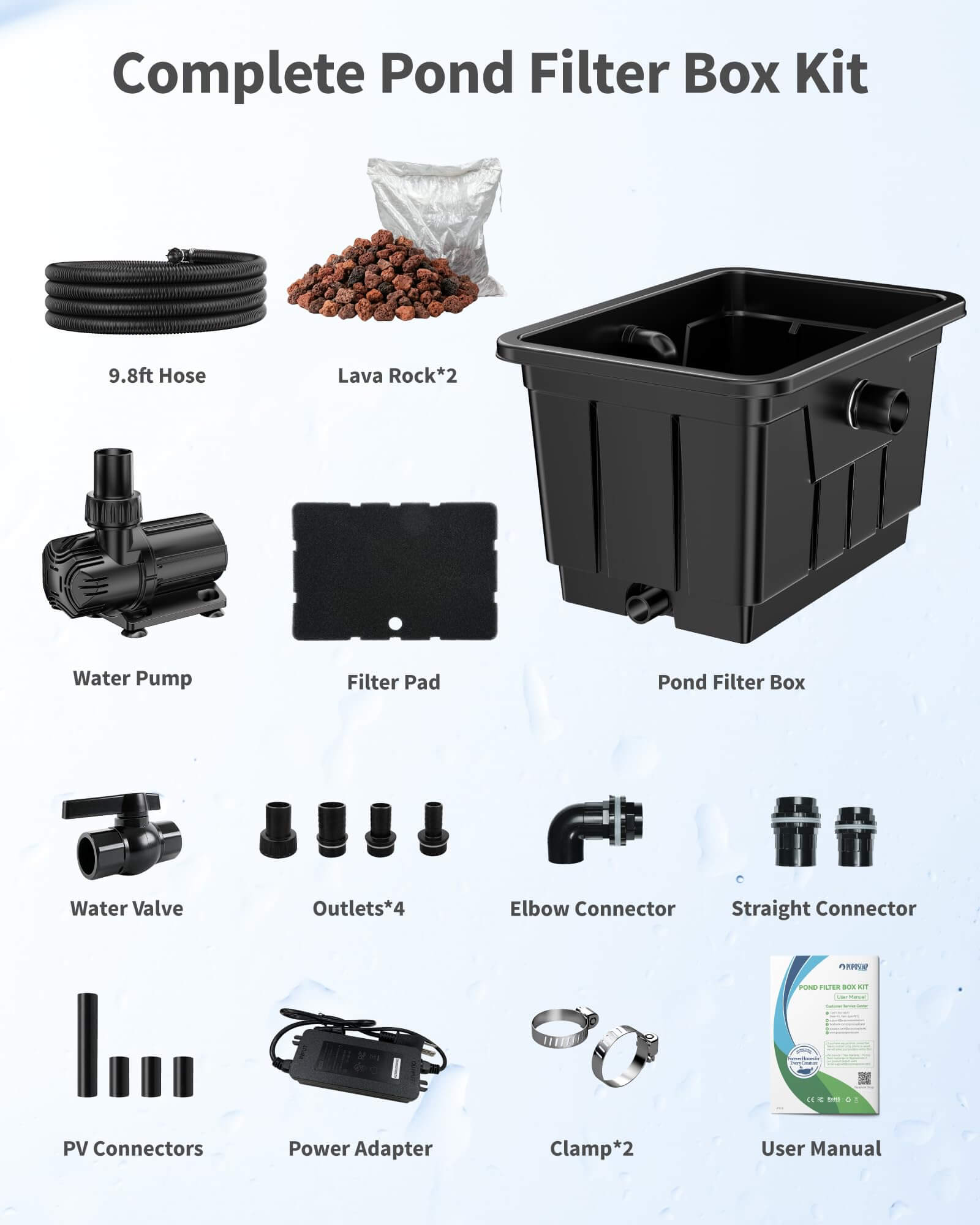 P2580 42W 1200GPH Pond Filter Kit