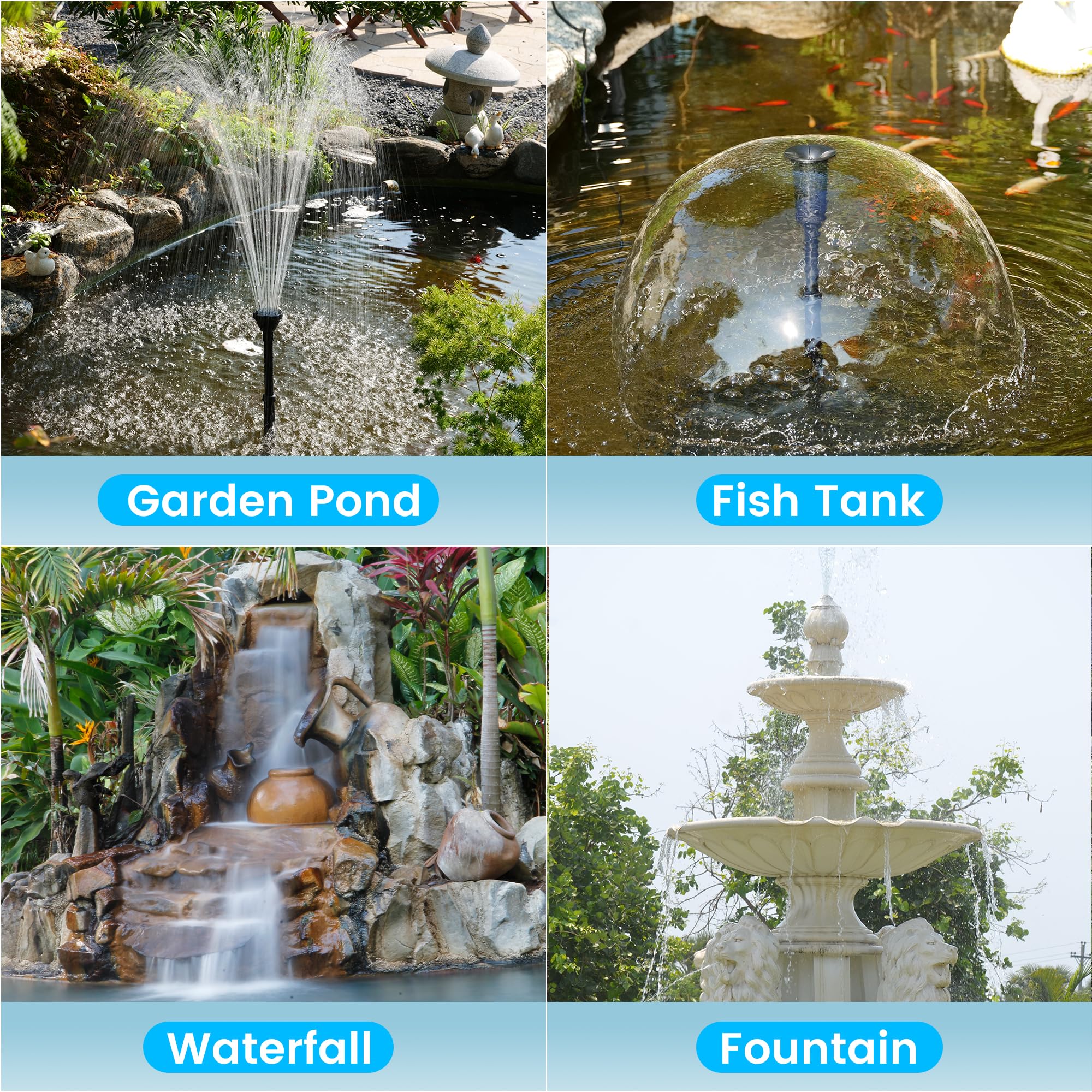 P2390 40W 660GPH AC Pond Filter Fountain