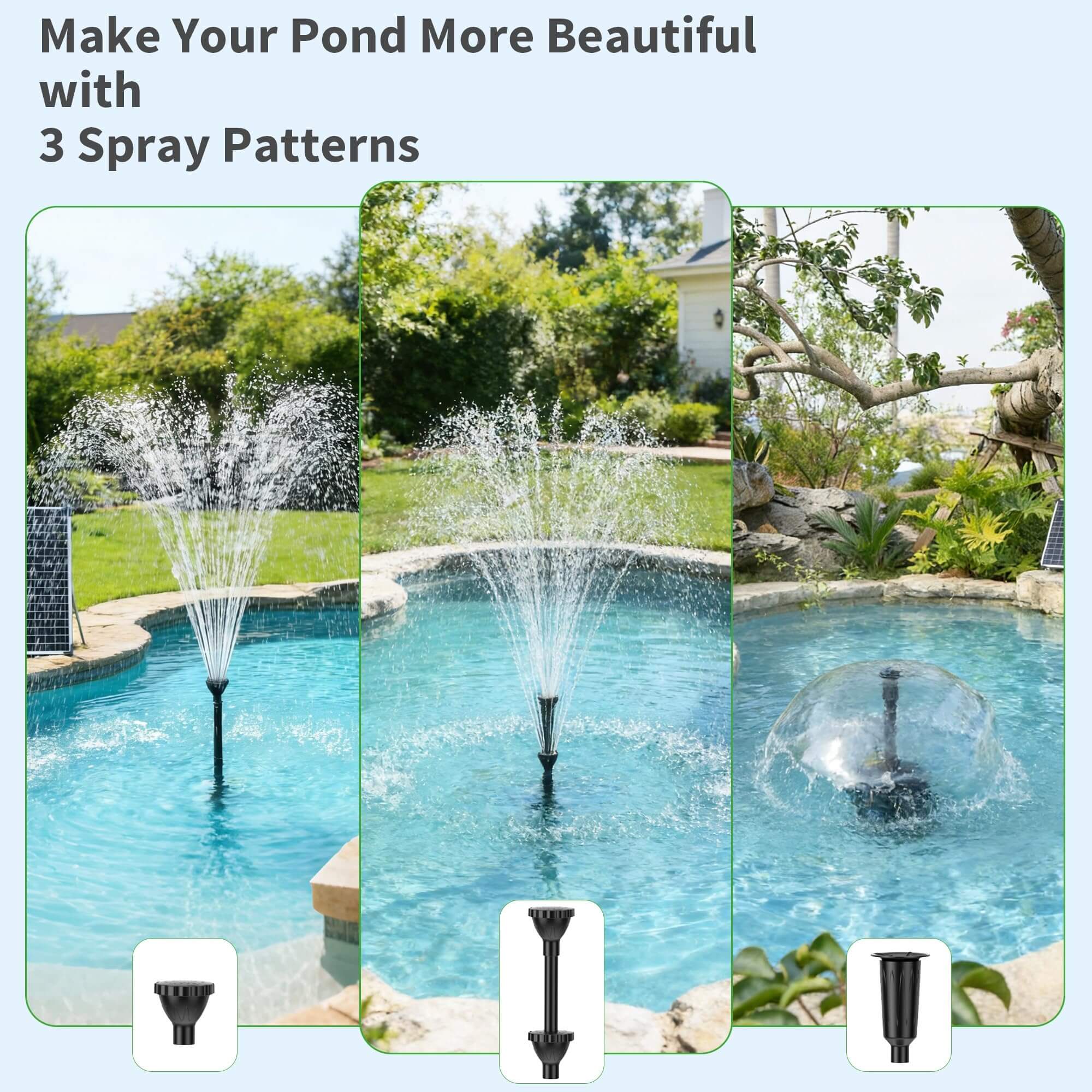 120W 1600GPH Solar Water Fountain Pump