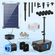 P3122 12W 160GPH Solar Pond Filter & Fountain Kit