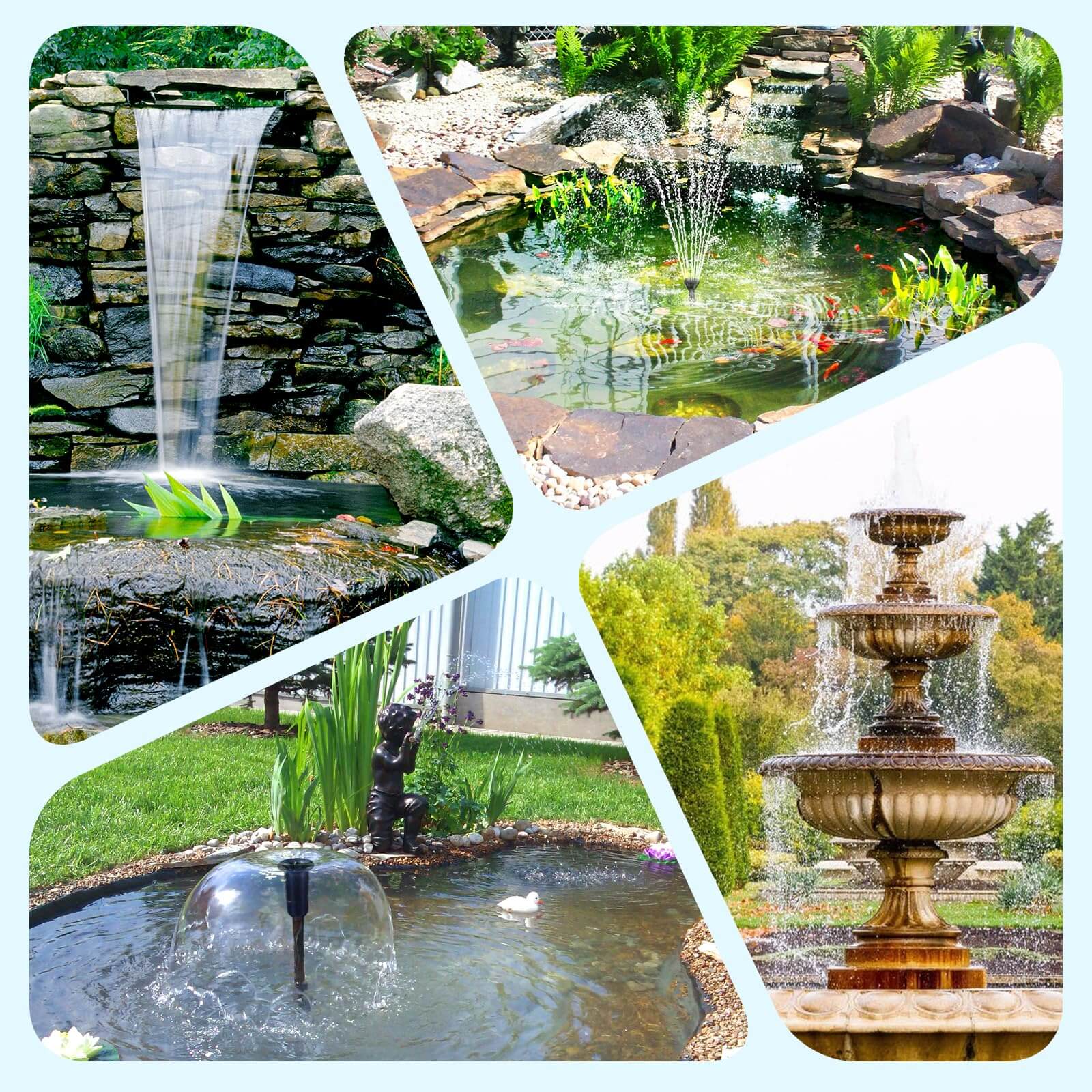 P35539 55W 580GPH Solar Pond Filter Fountain