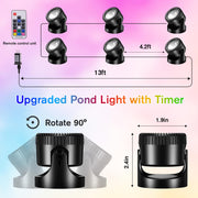 6-Head RGB AC Underwater Pond Lights
