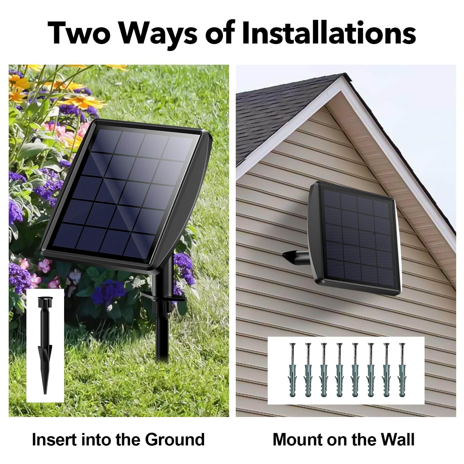 3-Head Warmwhite Underwater Solar Pond Lights