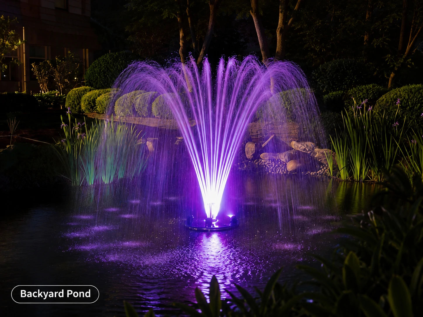 pond fountains floating for backyard pond