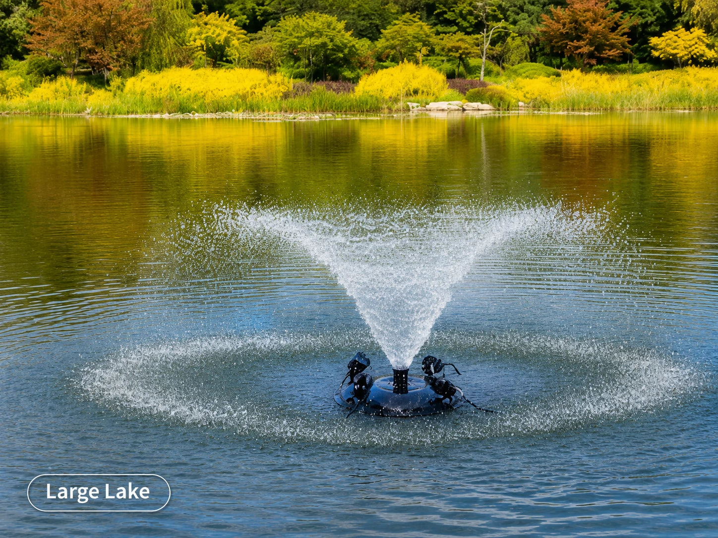 pond fountains floating for large lake