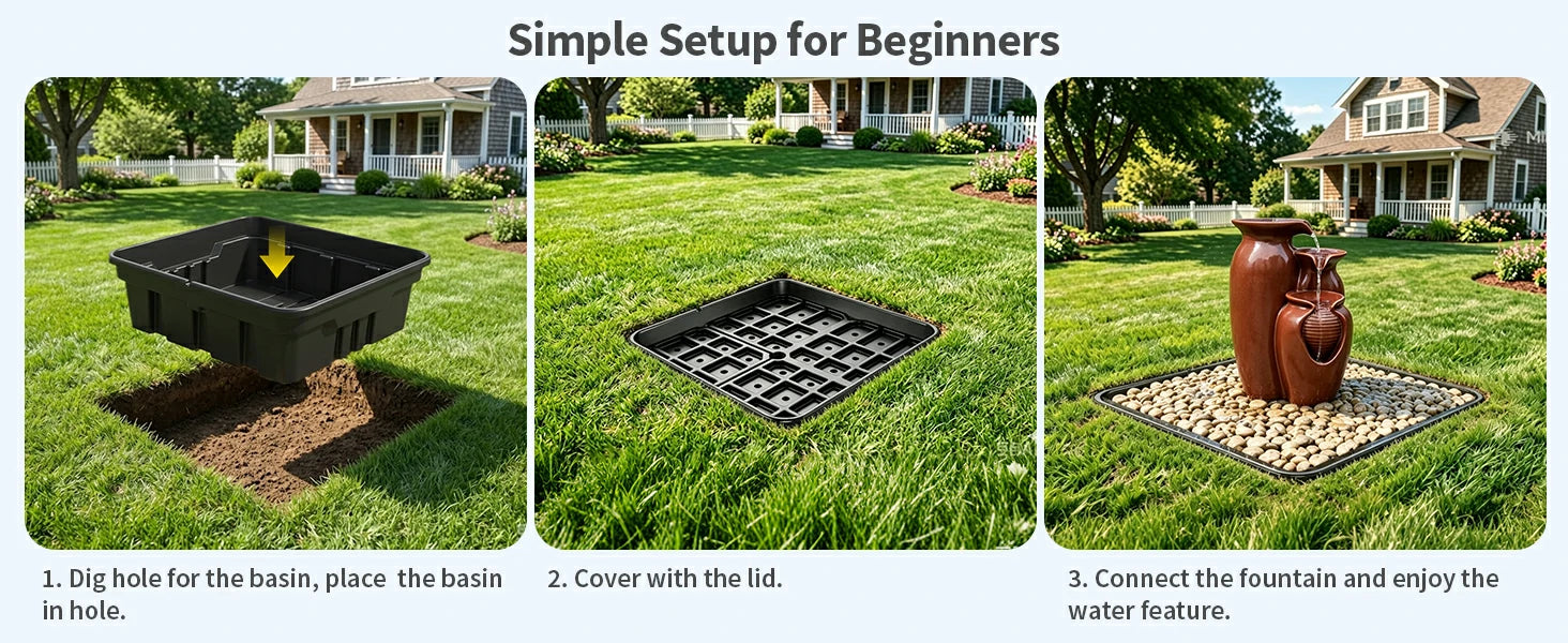 pondless waterfall basin simple setup