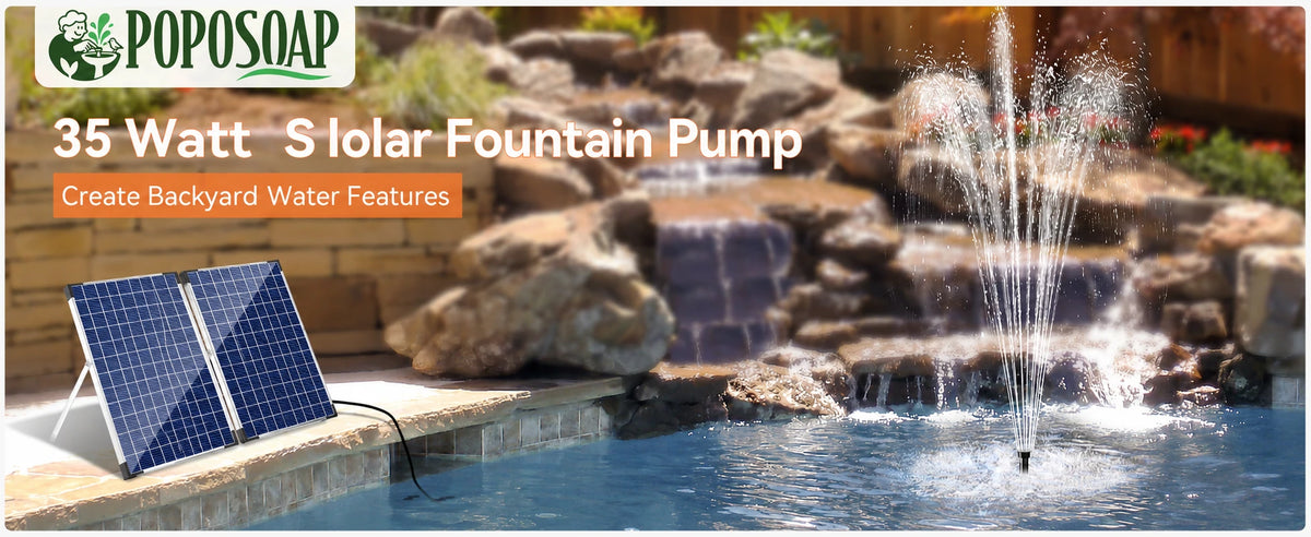 poposoap solar fountain pumps