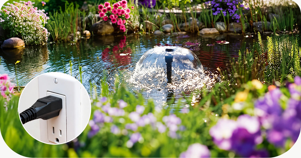 pump with filter for pond connect power