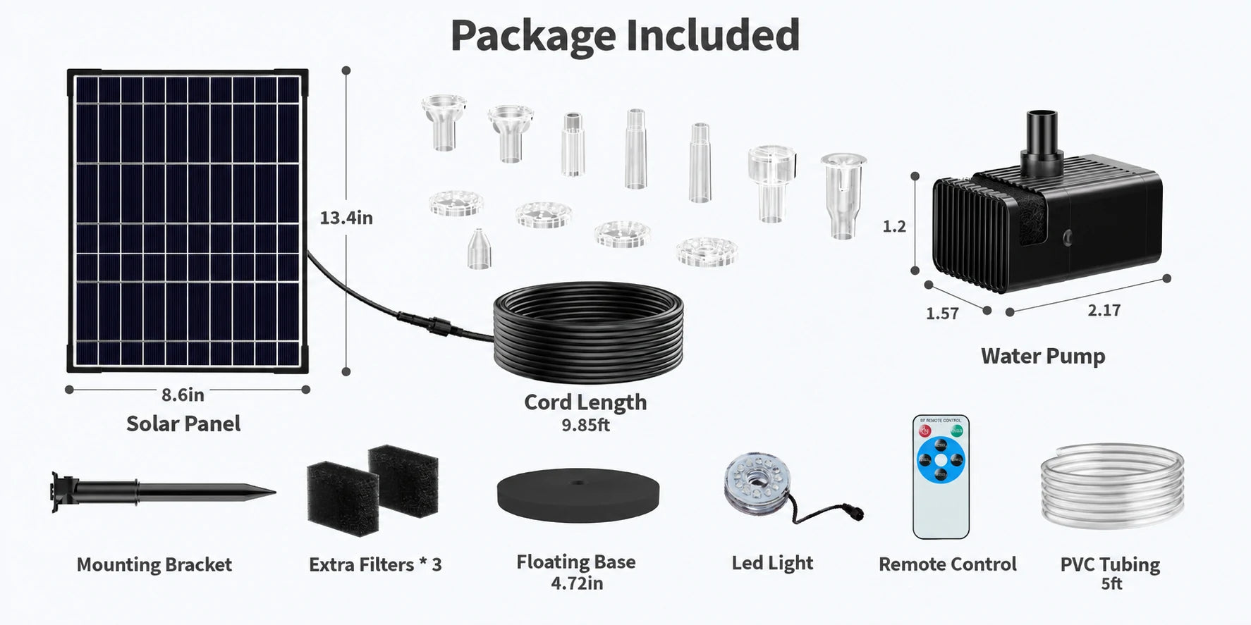 small pond fountains solar package