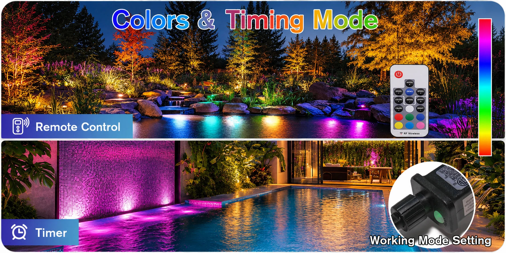 small pond lights timer