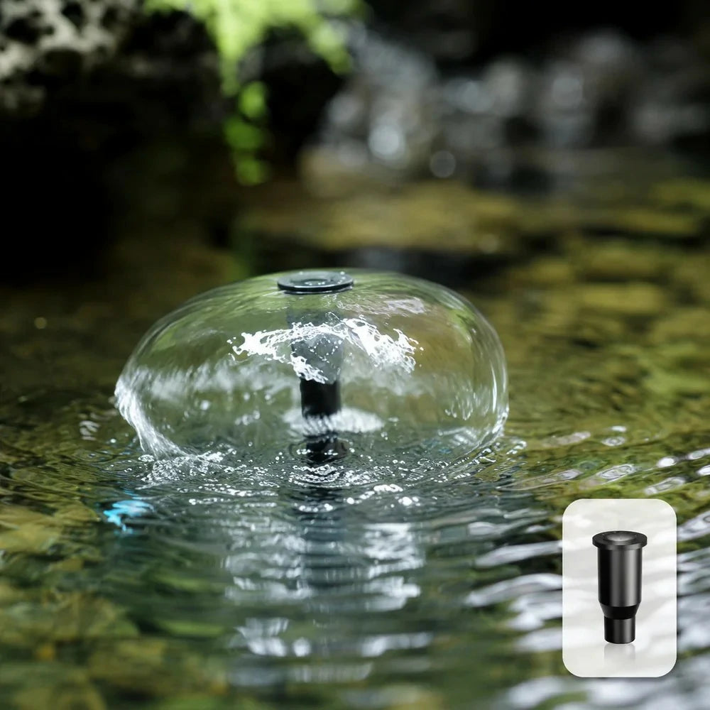 small pond solar filter fountain head