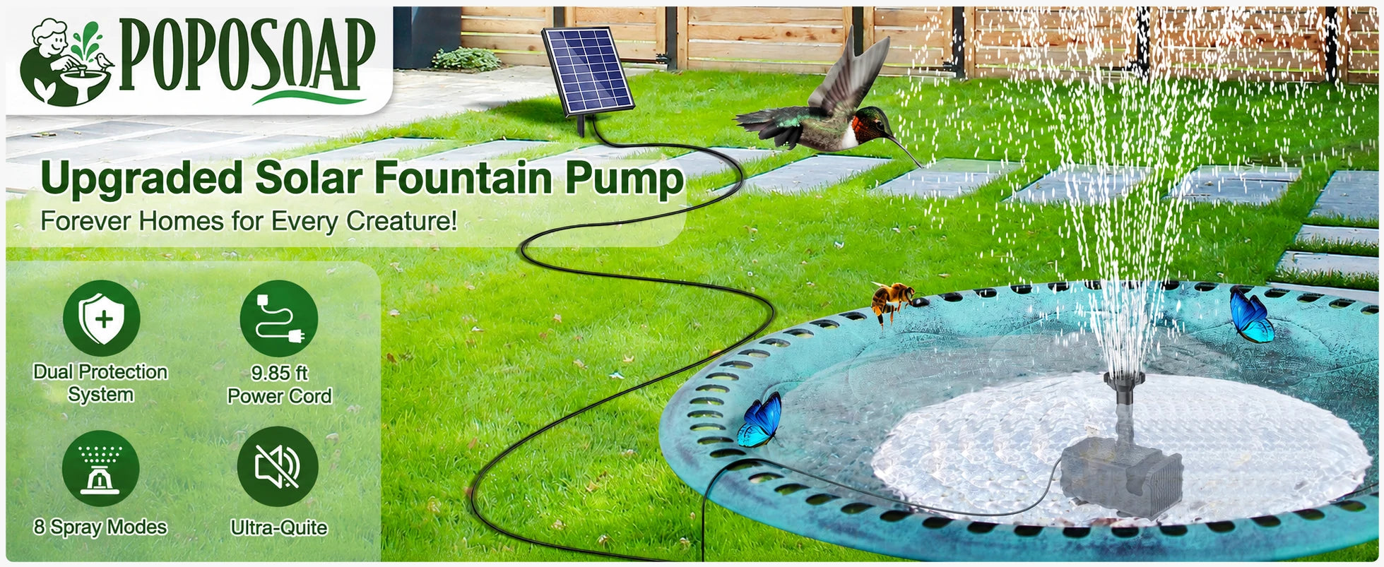 small solar fountain pump poposoap solar