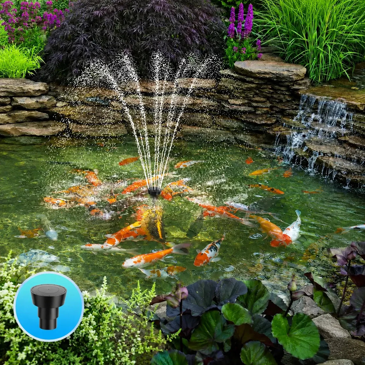 solar filter for pond nozzle