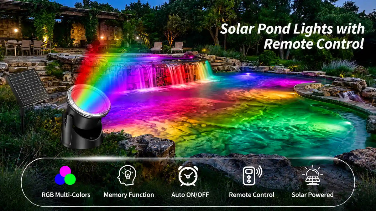 4W Colored Solar Underwater Lights with 3 Heads