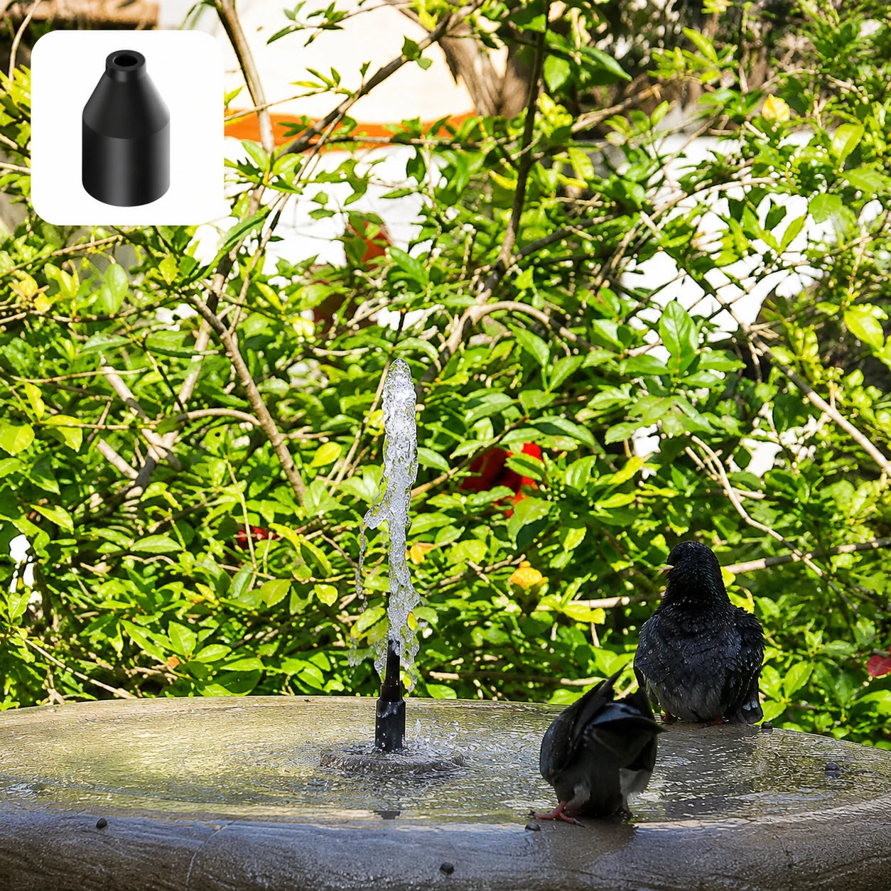 solar powered fountain pump for bird bath head spray