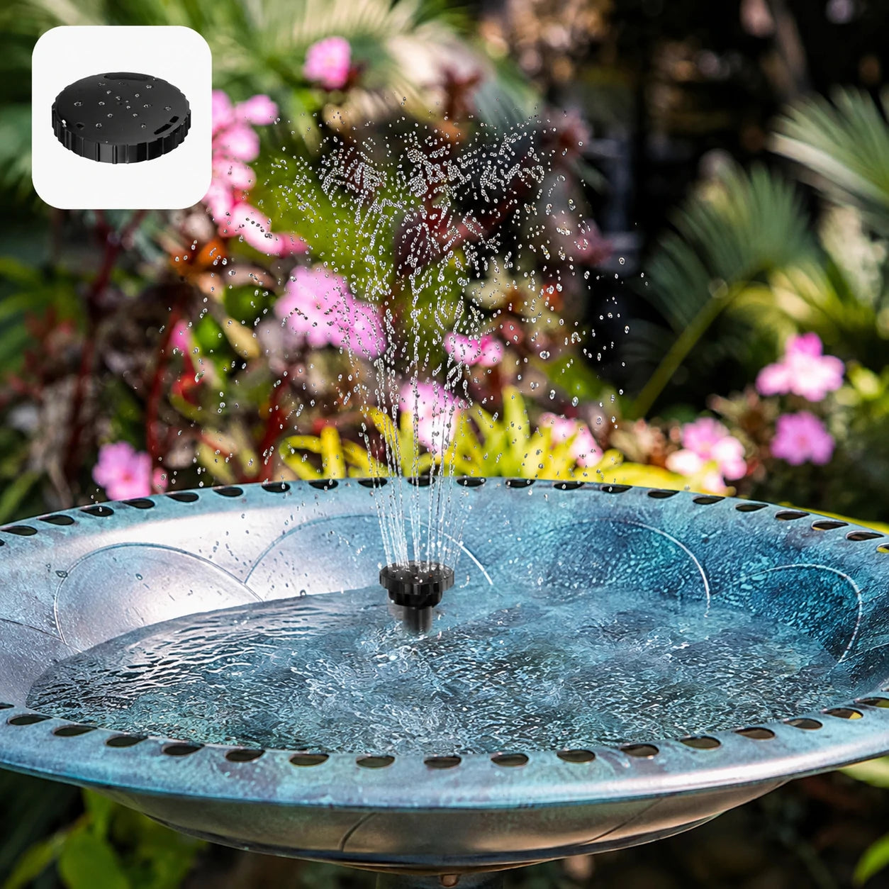 solar powered fountain pump for bird bath head style