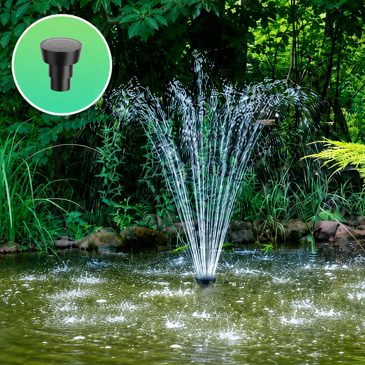 solar powered fountain pump for pond