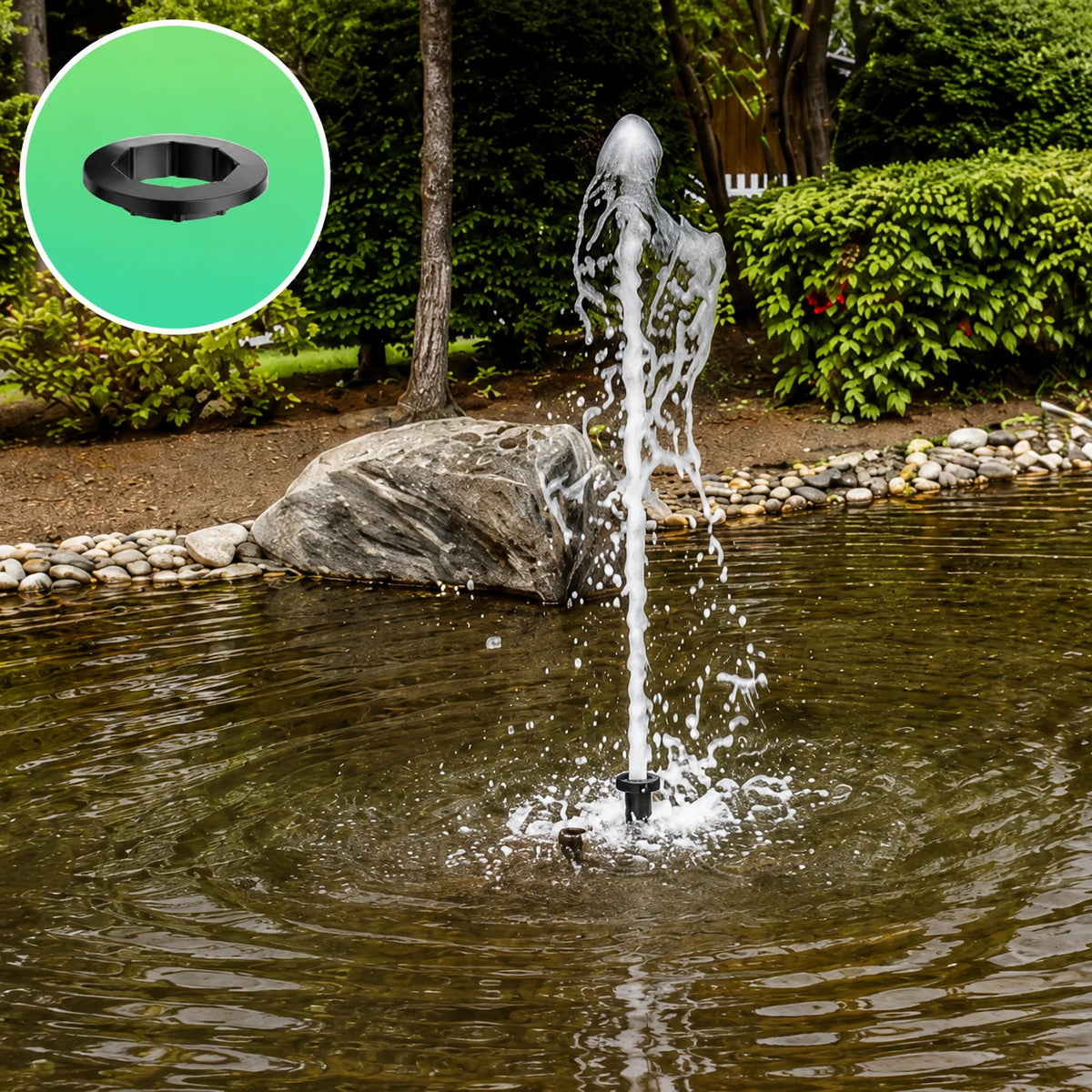 solar powered fountain pump for pond head spray