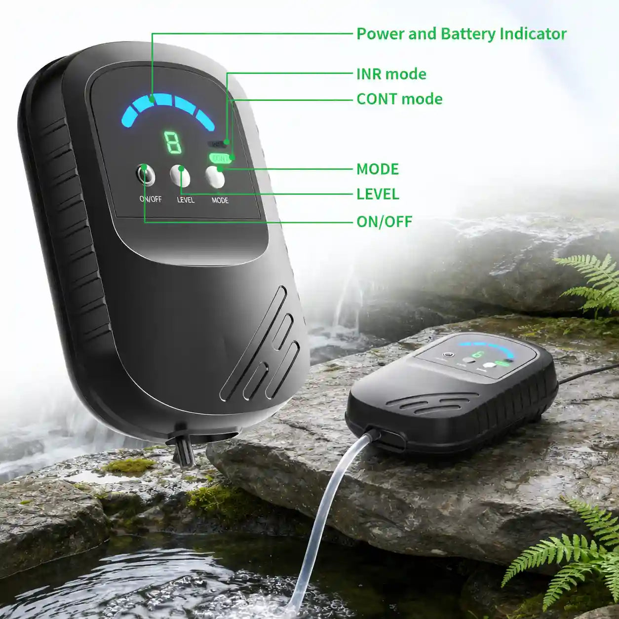 solar powered pond aeration_with_Digital_Display