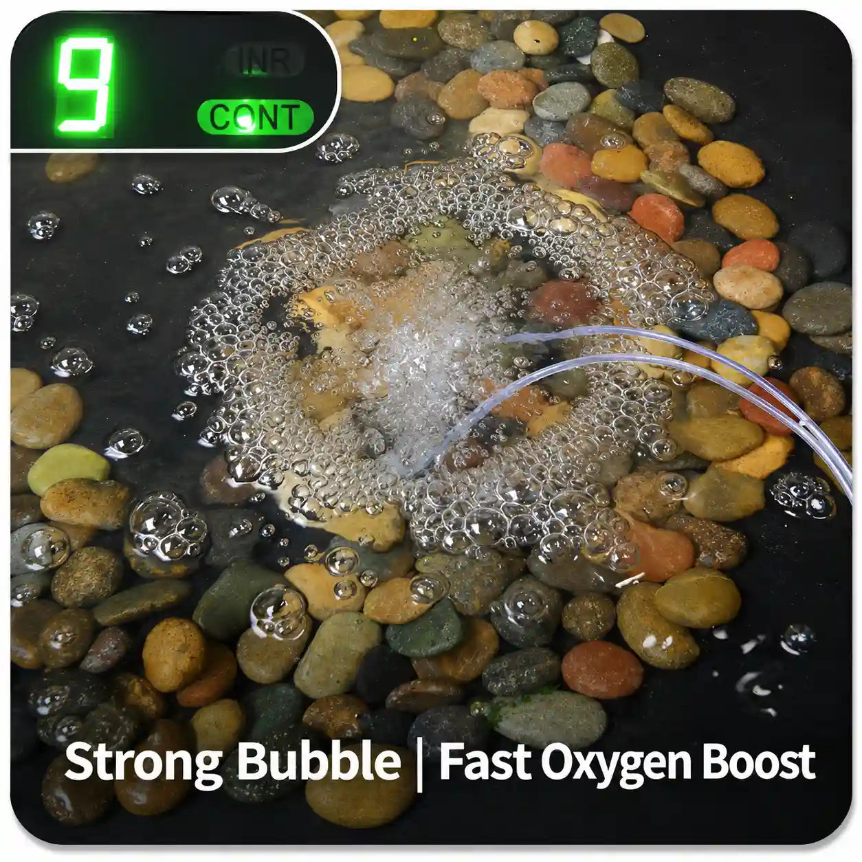 solar powered pond aeration_with_strong_bubble