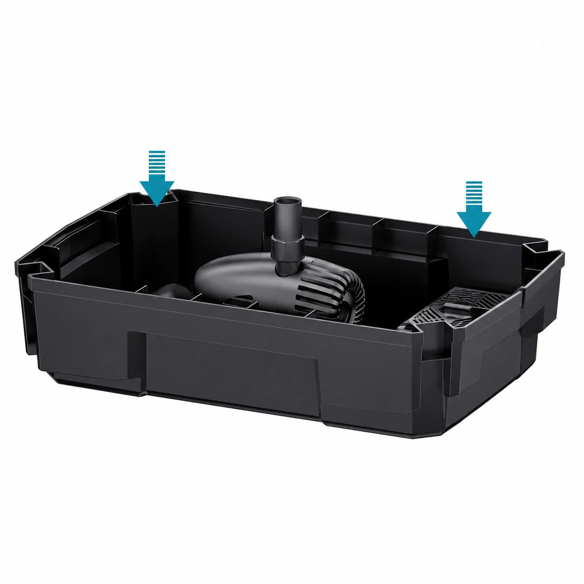 solar powered pump and filter for pond in box