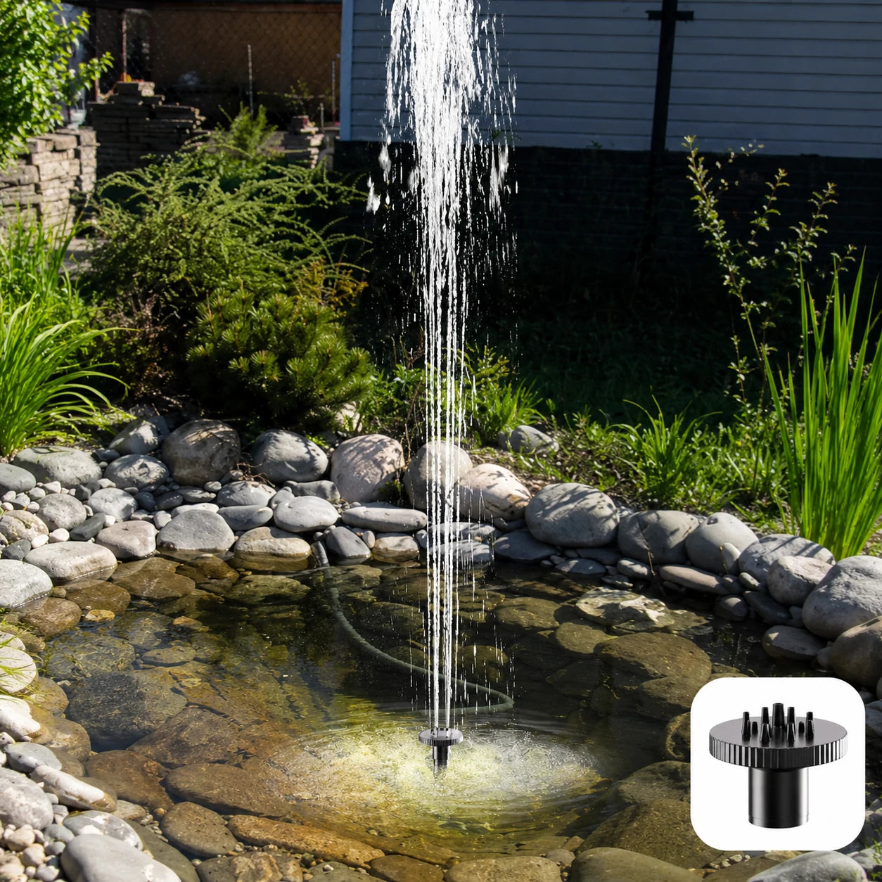 solar powered pump for fountain head