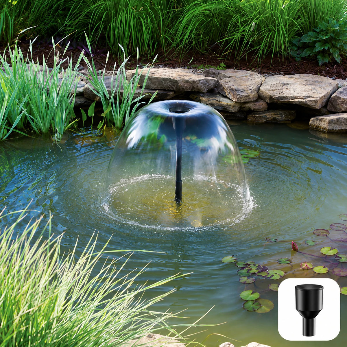 solar powered pump for fountain head spray