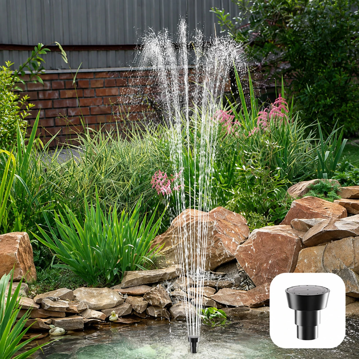 solar powered pump for fountain spray head