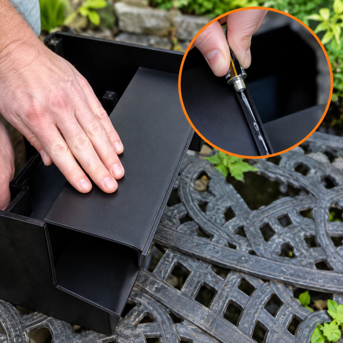 solar powered waterfall kit install