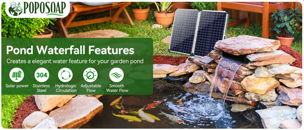 70W Solar Pond Pump Waterfall Kit 