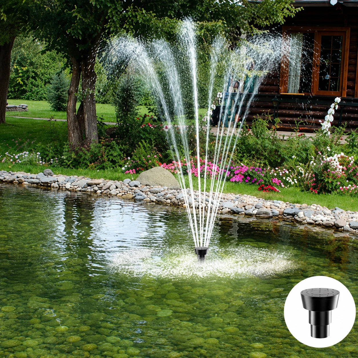 solar pump water fountain heads