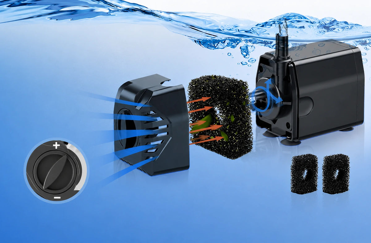 solar submersible fountain pump adjustable